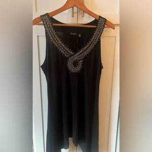 FYLO Black Beaded Women's Tunic